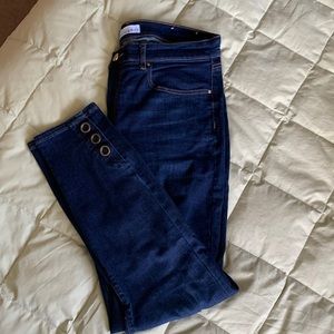 Loft jeans with hem accent